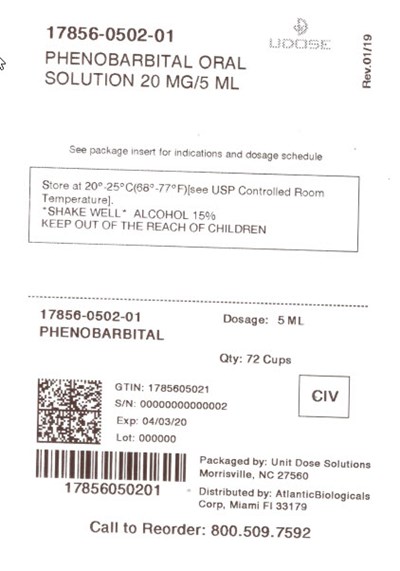 image 1 - 17856 0502 01 PHENOBARBITAL